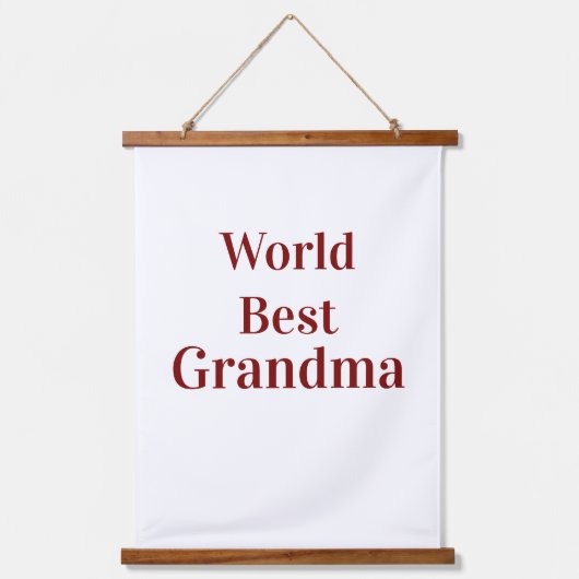 Wereld beste oma grootmoeder grootouders roze n hangend wandkleed (Voorkant)