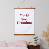 Wereld beste oma grootmoeder grootouders roze n hangend wandkleed (Slaapkamer)