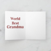 Wereld beste oma grootmoeder grootouders roze n kaart (Binnen)