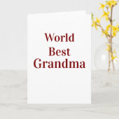 Wereld beste oma grootmoeder grootouders roze n kaart (Gele Bloem)