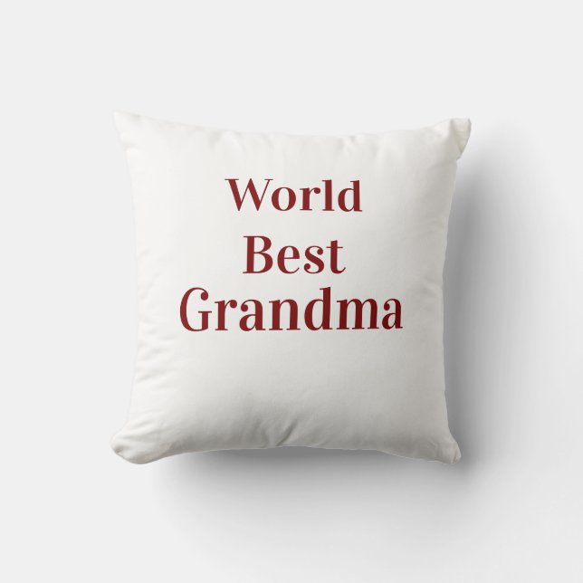Wereld beste oma grootmoeder grootouders roze n kussen (Voorkant)