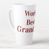 Wereld beste oma grootmoeder grootouders roze n latte mok (Linkerhoek)