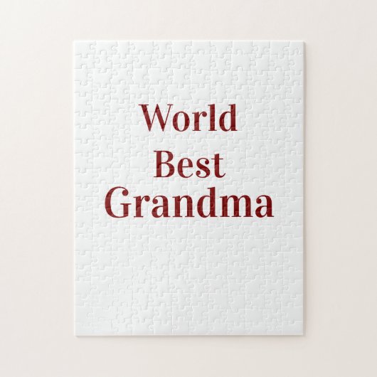Wereld beste oma grootmoeder grootouders roze n legpuzzel (Verticaal)
