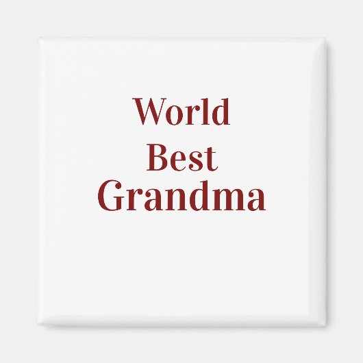Wereld beste oma grootmoeder grootouders roze n magneet (Voorkant)