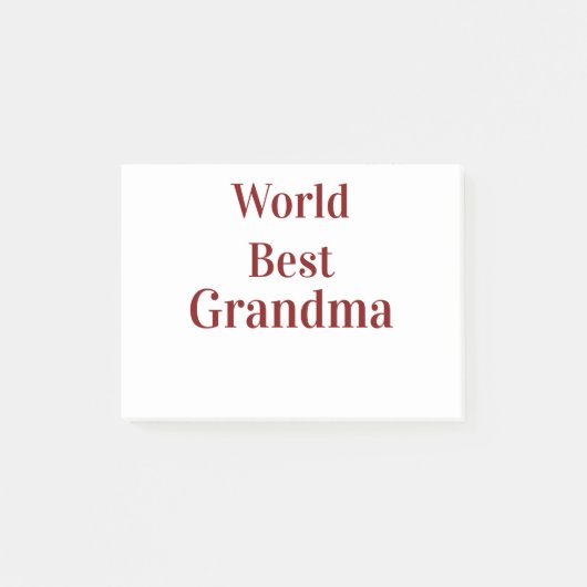 Wereld beste oma grootmoeder grootouders roze n post-it® notes (Voorkant)