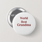 Wereld beste oma grootmoeder grootouders roze n ronde button 5,7 cm (Voorkant /achterkant)