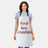 Wereld beste oma grootmoeder grootouders roze n schort (Gedragen)