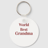 Wereld beste oma grootmoeder grootouders roze n sleutelhanger (Achterkant)