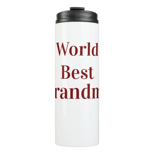 Wereld beste oma grootmoeder grootouders roze n thermosbeker (Voorkant)