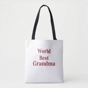 Wereld beste oma grootmoeder grootouders roze n tote bag