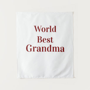 Wereld beste oma grootmoeder grootouders roze n wandkleed