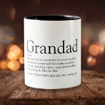 Wereld beste ooit, opa, opa, Papa Definition Tweekleurige Koffiemok<br><div class="desc">Pas je aan voor je speciale opa,  opa,  papa of pop om een unieke gave te creëer. Een perfecte manier om hem te shows hoe geweldig hij elke dag is. Ontworpen door: Thisnotme©</div>