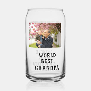 Wereld beste opa foto naam vaderdag opa blikvorm glas