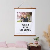 Wereld beste opa foto naam vaderdag opa hangend wandkleed (Slaapkamer)
