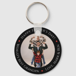 Wereld beste opa Funny Foto Aangepaste vaderdag Sleutelhanger