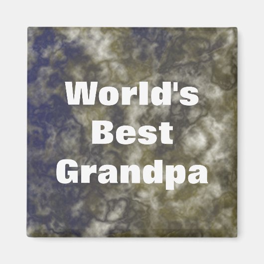 Wereld Beste opa Gold Blue Abstract Magneet (Voorkant)