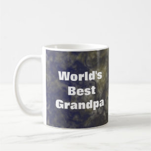 Wereld Beste opa Masculine Blue Gold gemarmerd Koffiemok