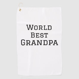 Wereld beste opa voeg naam tekst sport tekst eenvo golfhanddoek