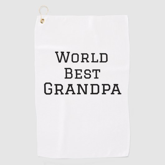 Wereld beste opa voeg naam tekst sport tekst eenvo golfhanddoek (Voorkant)