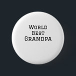 Wereld beste opa voeg naam tekst sport tekst eenvo ronde button 5,7 cm<br><div class="desc">ontwerp</div>