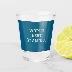 Wereld beste opa voeg naam tekst sport tekst eenvo shot glas