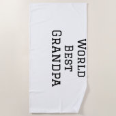 Wereld beste opa voeg naam tekst sport tekst eenvo strandlaken (Voorkant)