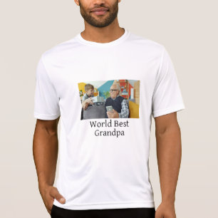 Wereld beste opa voeg naam tekst sport tekst eenvo t-shirt