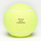 Wereld beste opa voeg naam tekst sport tekst eenvo tennisballen (Achterkant)