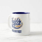 Wereld Beste Orthodontist Tweekleurige Koffiemok (Voorkant links)