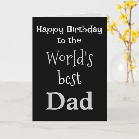 Wereld beste pap Kaart (Gele Bloem)