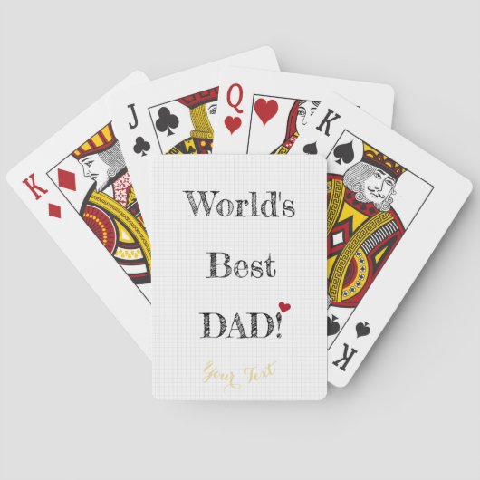 Wereld beste pap kerstfeestdag dag pokerkaarten (Achterkant)