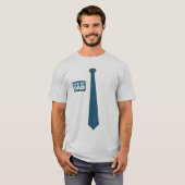 Wereld Beste Stropdas Label Cool Blue T-shirt (Voorkant volledig)