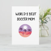 WERELD BESTE SUPER VOETBAL MOEDER KAARTEN (Staand voorkant)