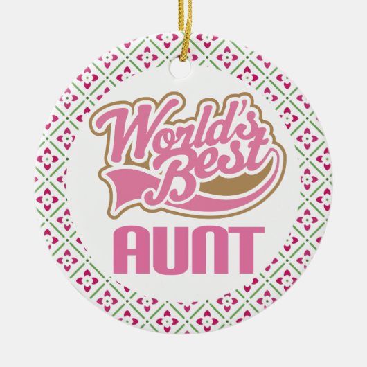 Wereld beste tante Keepomwille Ornaming voor haar Keramisch Ornament (Voorkant)