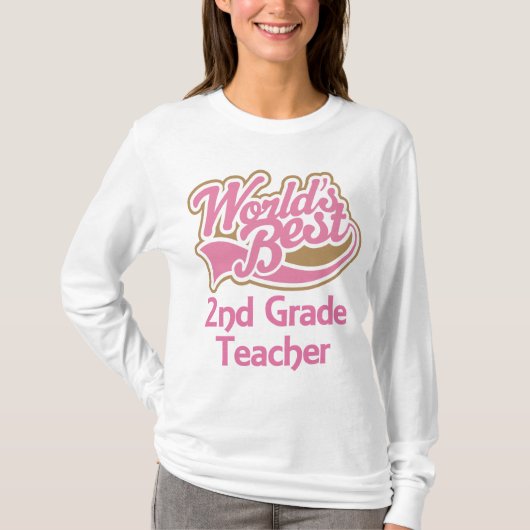 Wereld beste tweede klas leraar t-shirt (Voorkant)