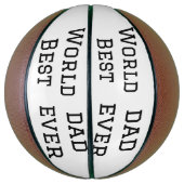 Wereld beste vader ooit dikke naam tekst sport tek basketbal (Verticaal)