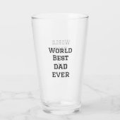 Wereld beste vader ooit dikke naam tekst sport tek glas (Achterkant)