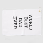 Wereld beste vader ooit dikke naam tekst sport tek golfhanddoek (Horizontaal)