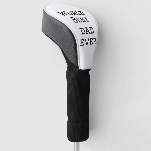 Wereld beste vader ooit dikke naam tekst sport tek golfheadcover (Schuin)