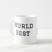 Wereld beste vader ooit dikke naam tekst sport tek koffiemok (Voorkant links)