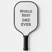 Wereld beste vader ooit dikke naam tekst sport tek pickleball paddle (Achterkant)