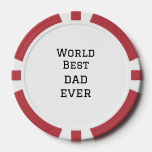 Wereld beste vader ooit dikke naam tekst sport tek poker chips