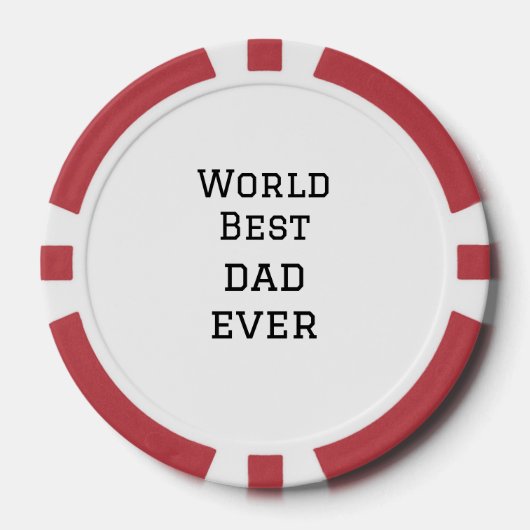 Wereld beste vader ooit dikke naam tekst sport tek poker chips (Voorkant)