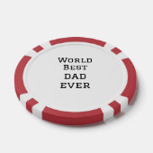 Wereld beste vader ooit dikke naam tekst sport tek poker chips (Enkel)