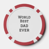 Wereld beste vader ooit dikke naam tekst sport tek poker chips (Achterkant)
