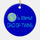 Wereld beste vader van Twins Keramisch Ornament (Voorkant)