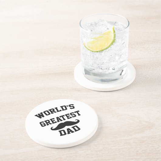 Wereld beste vader zandsteen onderzetter (Zijkant)