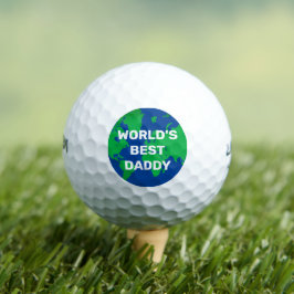 Wereld beste vaderdag Wereld Wereldbol Golfballen