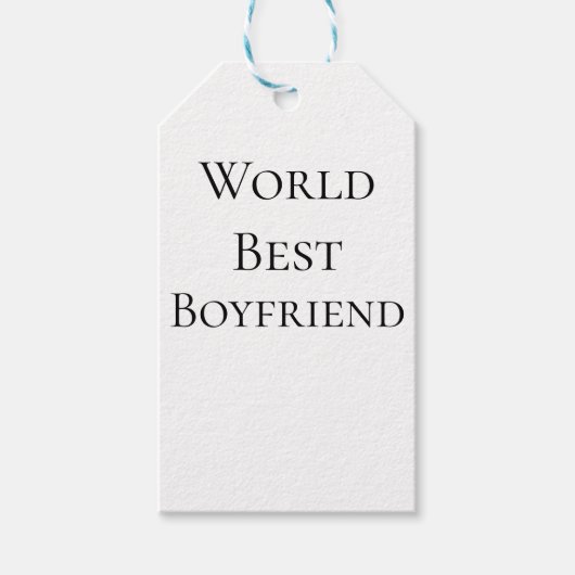 Wereld beste vriend echtgenoot man Valentijnsdag m Cadeaulabel (Voorkant)