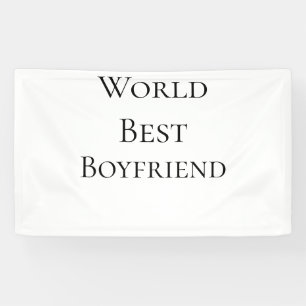 Wereld beste vriend echtgenoot man valentijnsdag m spandoek